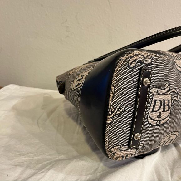 DOONEY & BOURKE Signature Large  Black Grey Dome Satchel Tote Shoulder B… - Picture 9 of 9